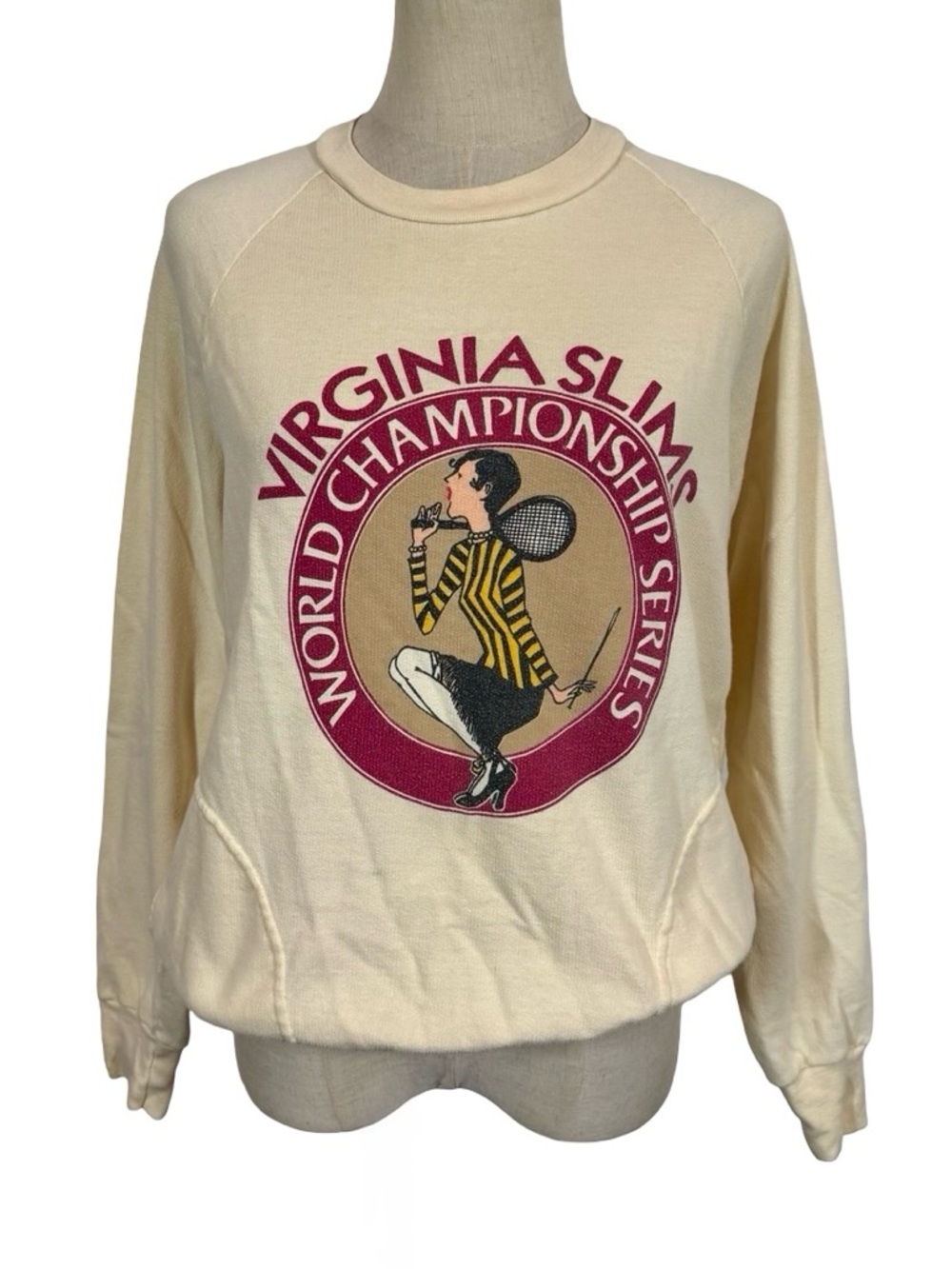 Vintage 1986 Virginia Slims Champion Tennis Madison Square Garden Sweatshirt - Picture 1 of 10
